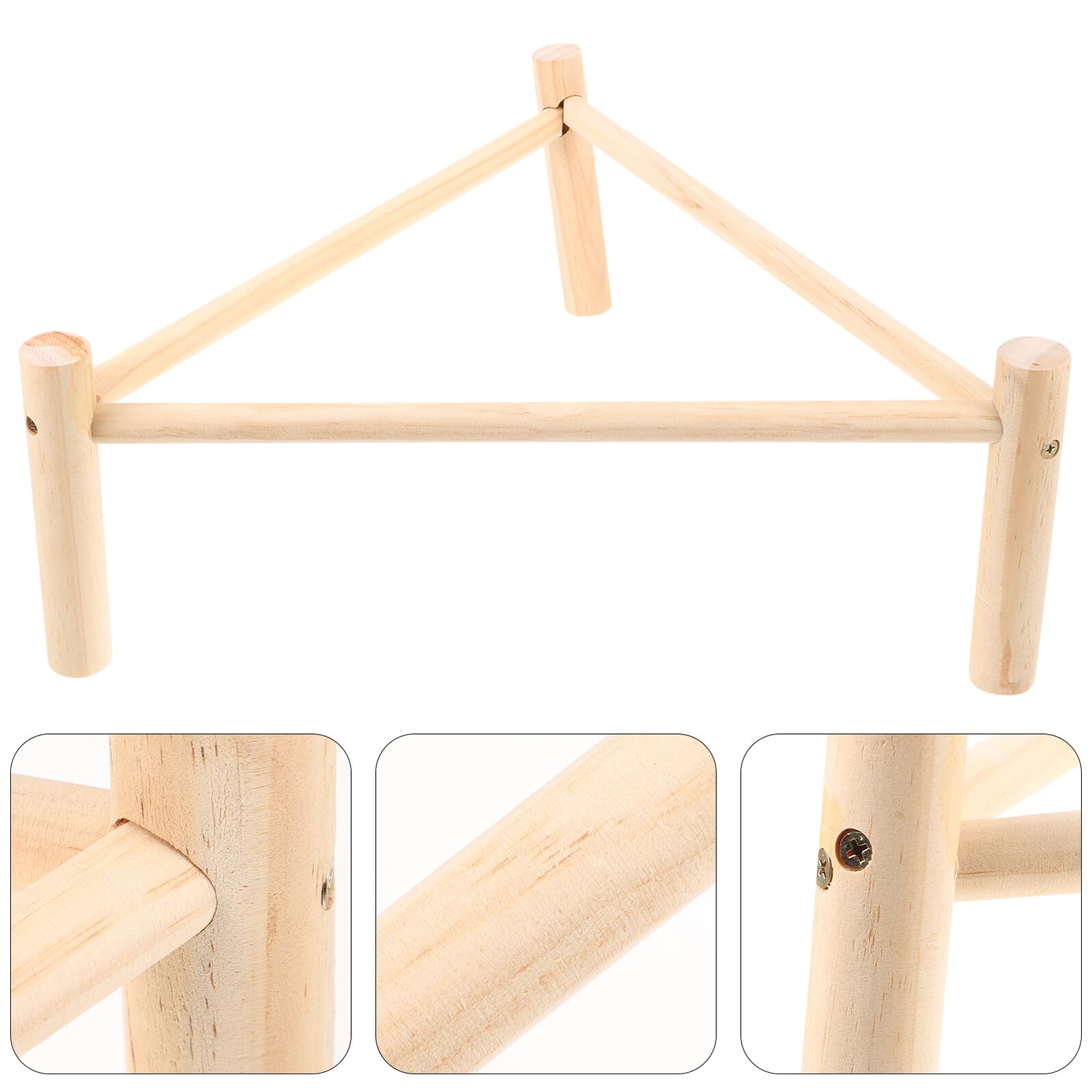 Hemobllo Posatoio in Legno per Galline e Uccelli Beige, Supporto Rialzato Multifunzione Pollaio, come Giocattolo e Riposo per Animali Domestici