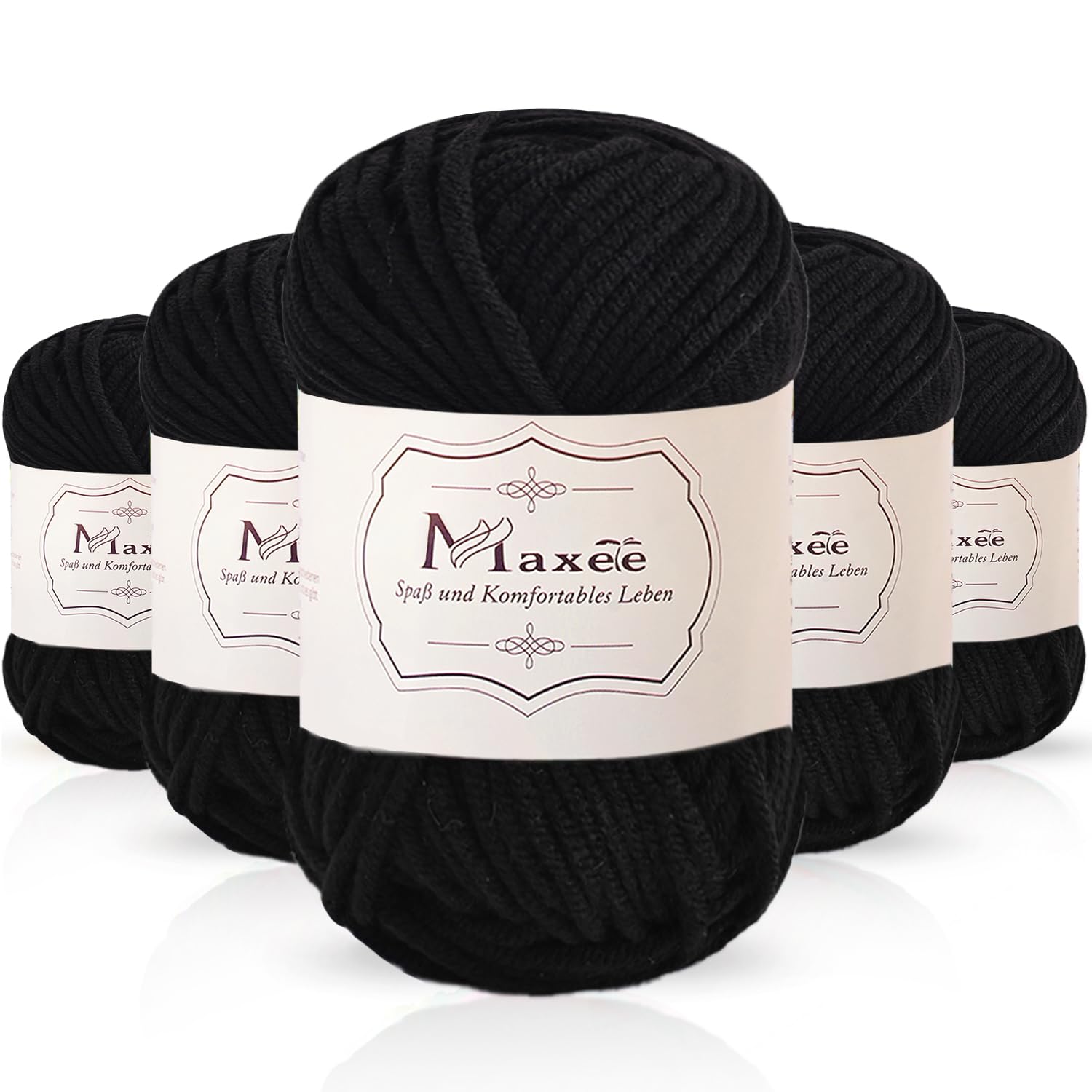 Maxee Handstrickgarn Multicolor, Acryl Garn zum Stricken, Weicher Wolle zum Häkeln und Kunsthandwerk, Hand Knitting Garn zum Häkeln, Schals für Strickanfänger, Erfahrene Stricker