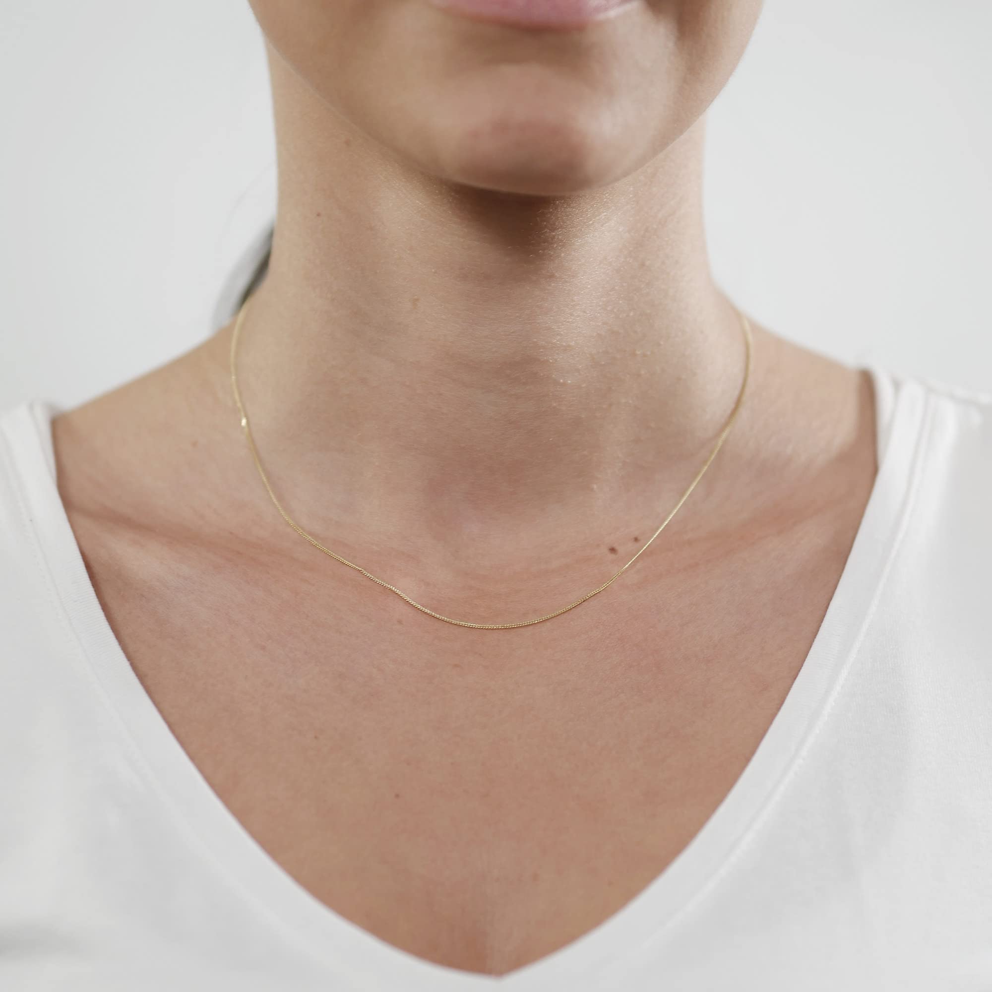 trendor Feine Panzerkette 333 Gold 0,8 mm Längen 36-60 cm 72436 | elegante goldene Kette, wunderschöne Geschenkidee, Halskette aus Echtgold