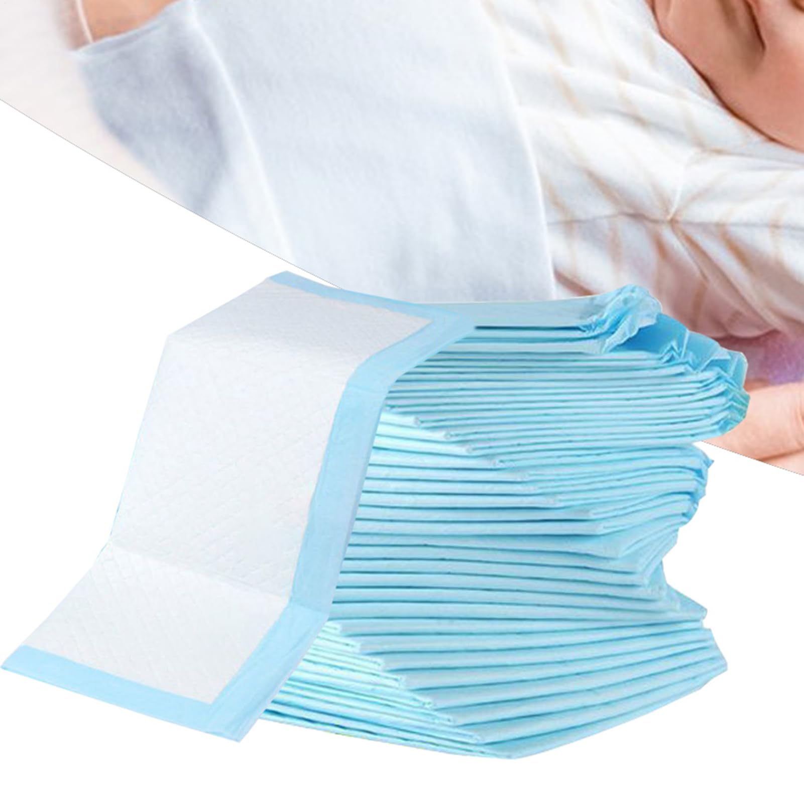 Alèses Jetables Pour Change Bébé 100 Pièces 33x45cm Absorption Rapide 5 Couches Couche Imperméable Protection Sol Lit Matelas Pour Adultes Personnes Âgées Ou Animaux Domestiques
