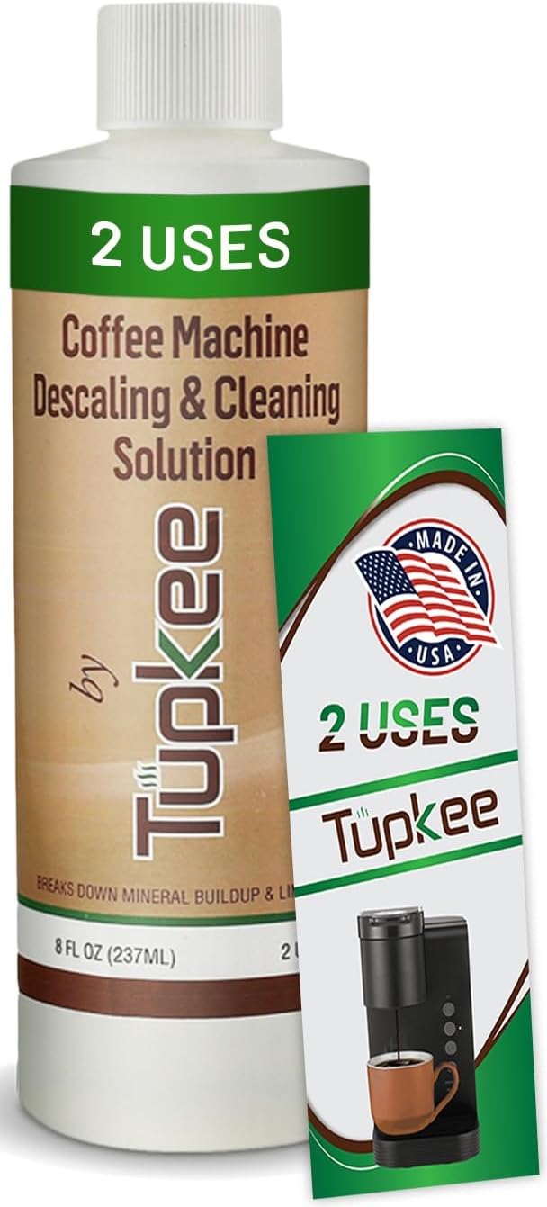 Tupkee Coffee Machine Descaler - Universal, For Drip Coffee Maker and Keurig Coffee Machines Descaling & Cleaning Solution, Breaks Down Mineral Buildup and Limescale (1)