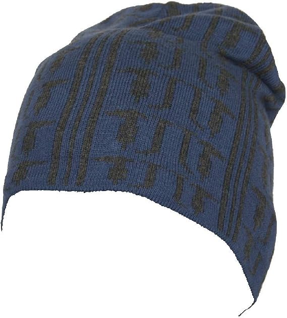 Trussardi Jeans Cappello Cuffia Berretto Uomo Articolo 57Z00151 Beanie Knit  Jacquard Monogram Misto CASHEMERE, U610 Blu Navy/Logo Grigio - Blue  Navy/Grey Log, Unica - One Size : Amazon.it: Abbigliamento