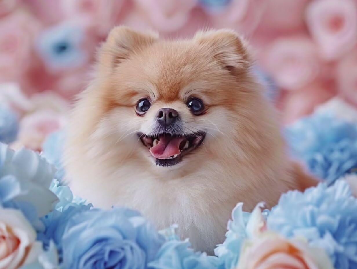 Puzzle de 6000 para Adultos, Perro De Flores, Clásicos YHPGL7-410