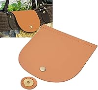 Vista 5 de Zerodis Accesorios de costura de cuero DIY, bolsa Flip Cover Split cuero hebilla magnética oval monedero inferior para ganchillo 5.0x5.4 in