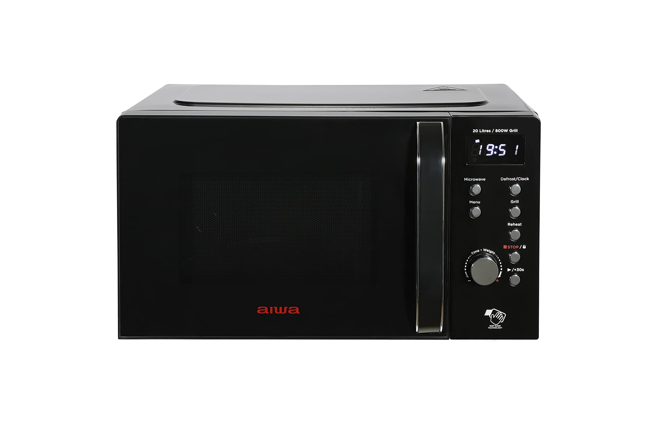 Daewoo MD-FC206GB Micro-ondes 2 en 1 avec gril, 20 l, 700 W, grill 800 W, 8 programmes automatiques, 5 niveaux de puissance, minuterie, noir