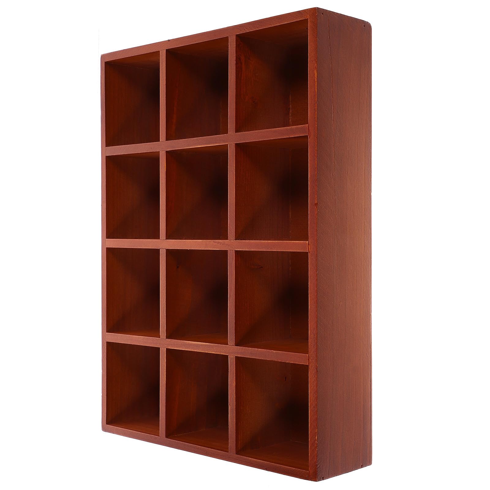 Étagère Murale Flottante en Bois Marron pour Valoriser vos Objets Déco au Salon ou en Boutique