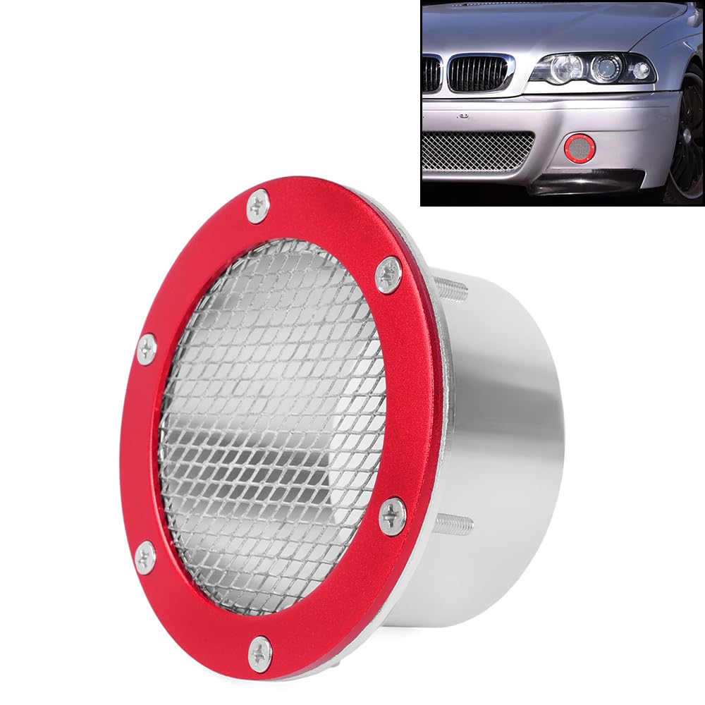 BARTOO Parachoques Entrada de Aire Conducto Ventilación Malla Rejilla Cubierta de Entrada Moldura de Carreras Capó Accesorio Modificación Rojo