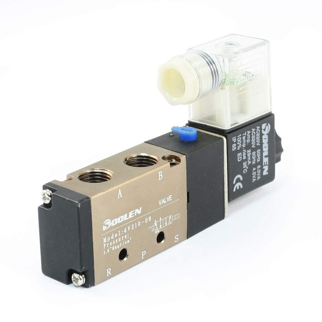 Électrovanne 4V220-08 monostable distributeur pneumatique 5/2 voies tension AC 220V