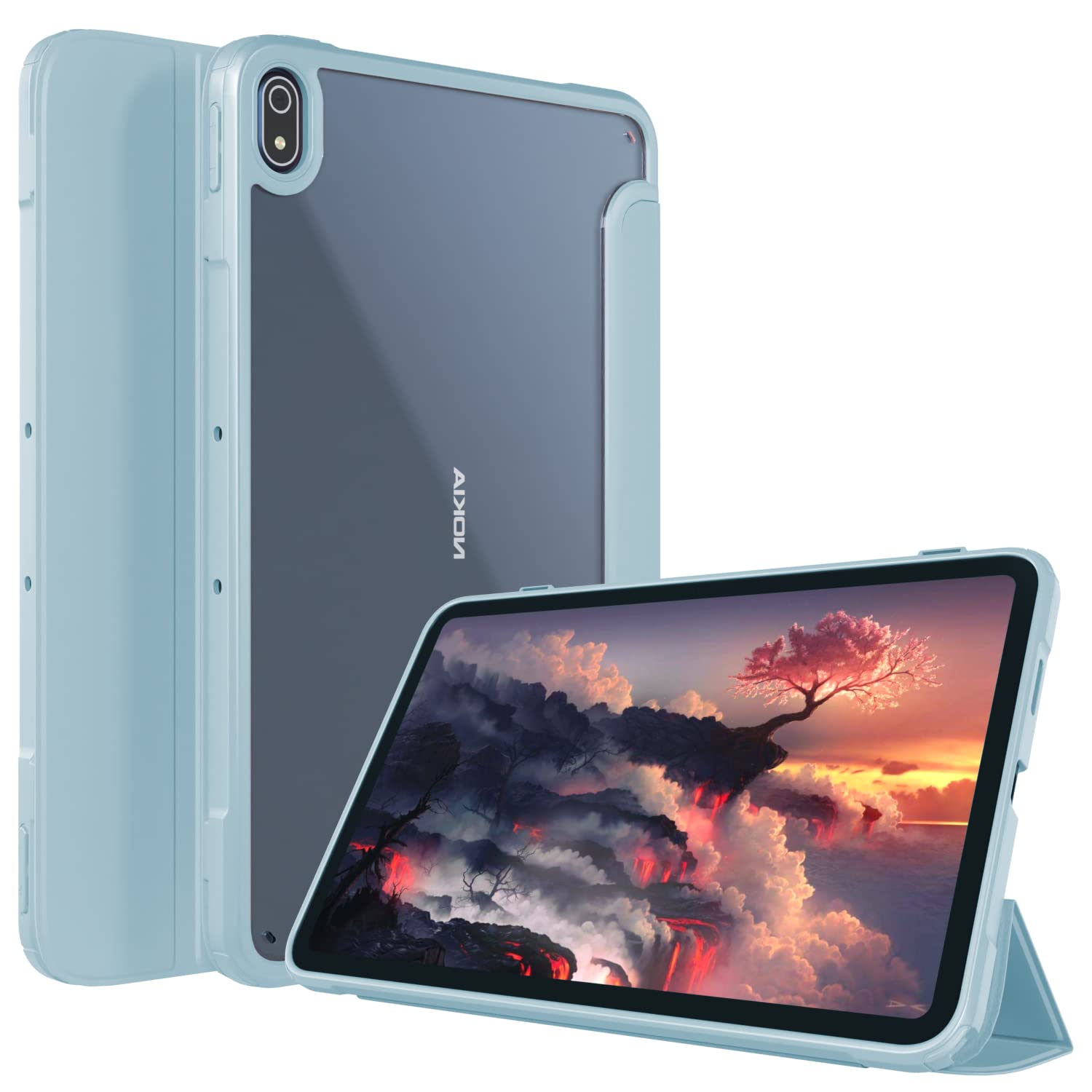 SwooK Slim Hybrid Case Shockproof Cover for Nokia T20 Tablet 10.36 Inch 2021 with Transparent Clear Back Shell. (Nokia T20, Aqua) (B09V1D2X8L) Amazon Price History, Amazon Price Tracker