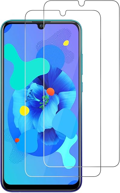 HUSHER [2 Pack Screen Protector for Huawei P Smart 2019, Tempered Glass 2.5D [Crystal Clear] [9H Hardness] [Easy Installation] [Bubble Free] [Anti-Scratch] [Anti-Oil]