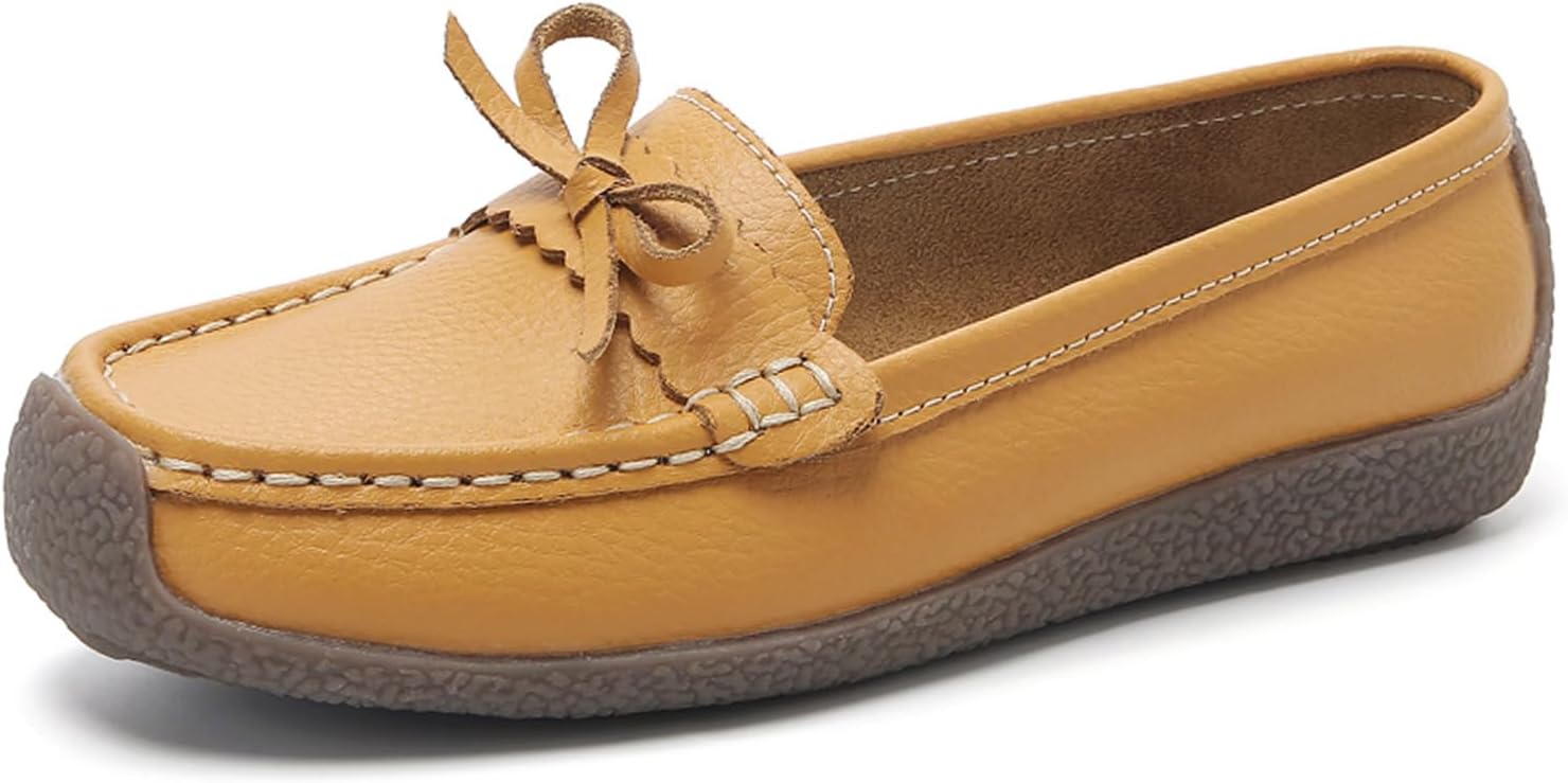 Mocassins Femmes Solaud En Cuir Souple - Confort, Antidérapants, Pour Conduite, Travail, Quotidien - Taille 34 à 43