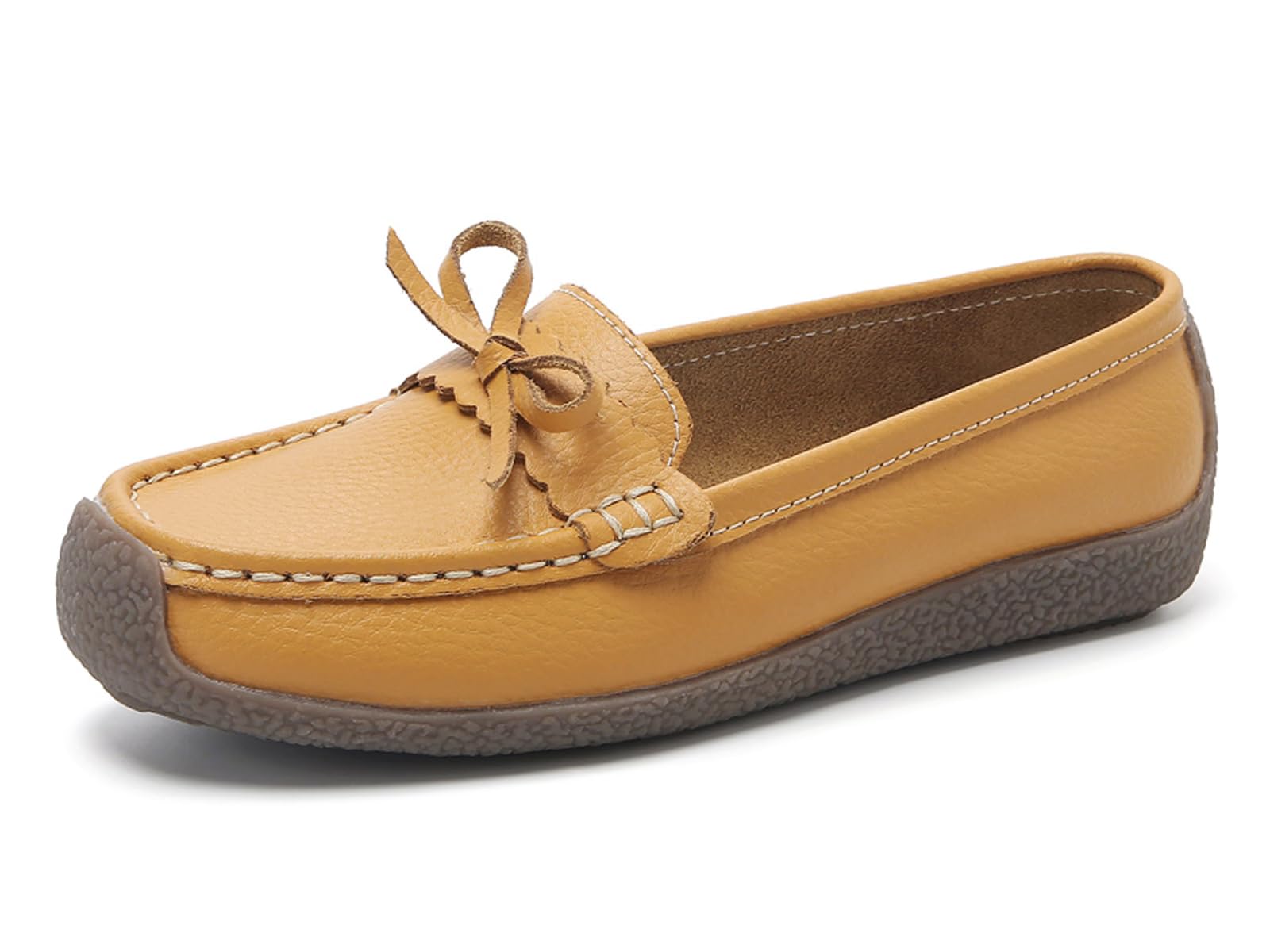 Solaud Femmes Cuir Mocassins Confortables Souples Conduite Antidérapants Penny Richelieus Quotidien Travail Marche Plates Décontractées Chaussures
