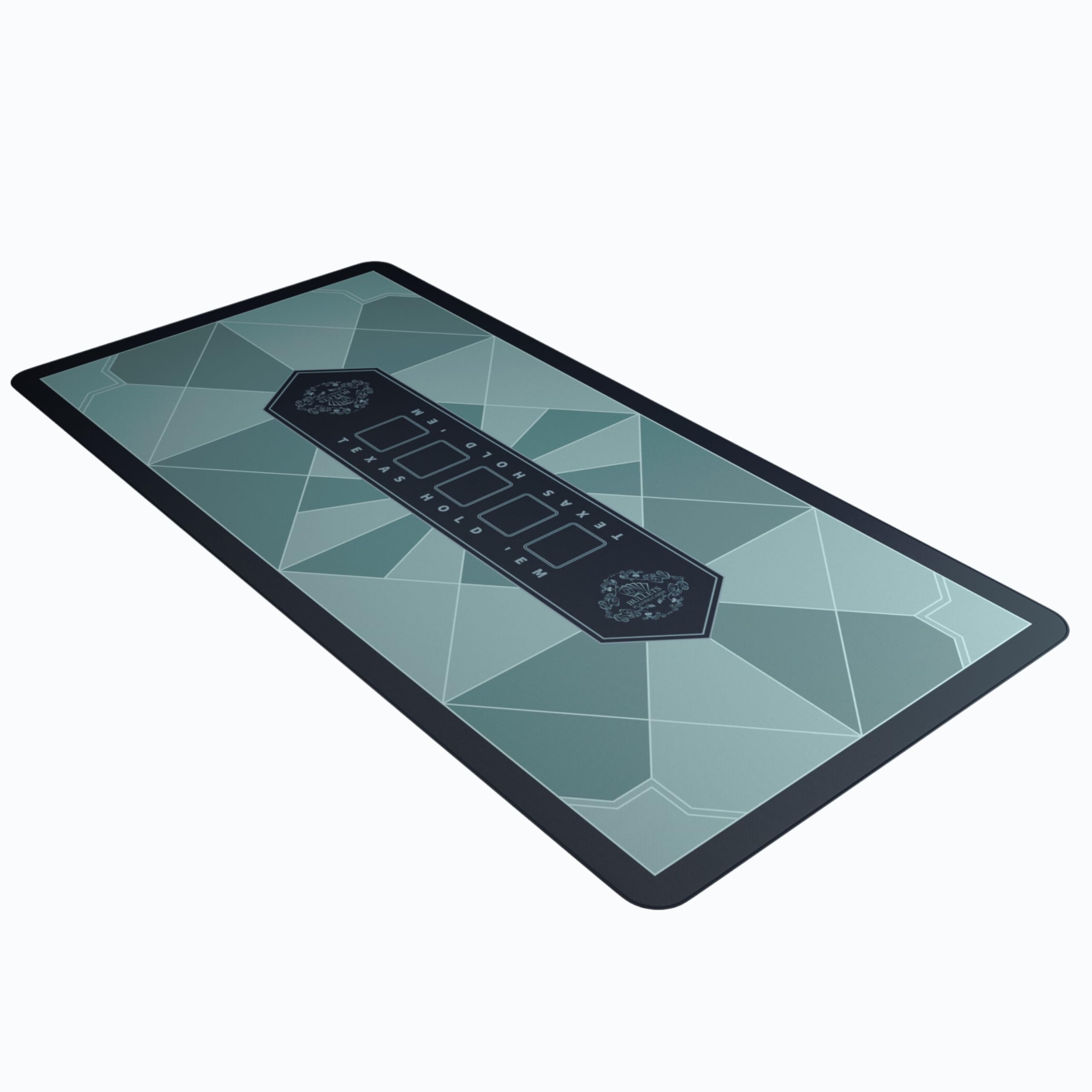 Bullets Playing Cards, Paulie Design Poker Mat Rectangular Light Grey 140 x 75 cm