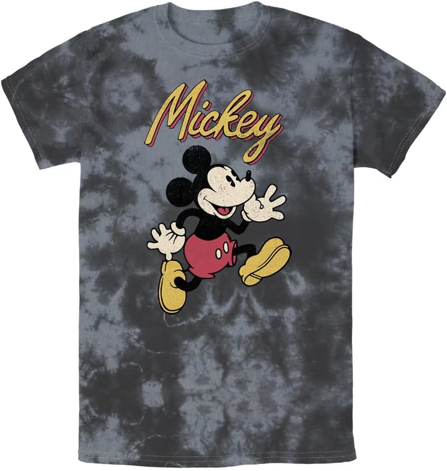 Disney Mens Characters Vintage Mickey Young Men's Short Sleeve Tee Shirt