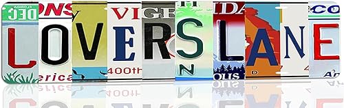 Lovers Lane Metal Tin Sign - Vintage Retro Street Sign Wall Decor for Bedroom, Home & Dorm - Y2K Aesthetic Sassy Poster for Women, Girly Room & Teen