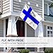 ANLEY Fly Breeze 3x5 Foot Finland Flag - Vivid Color and Fade Proof - Canvas Header and Double Stitched - Finnish Finn National Flags Polyester with Brass Grommets 3 X 5 Ft
