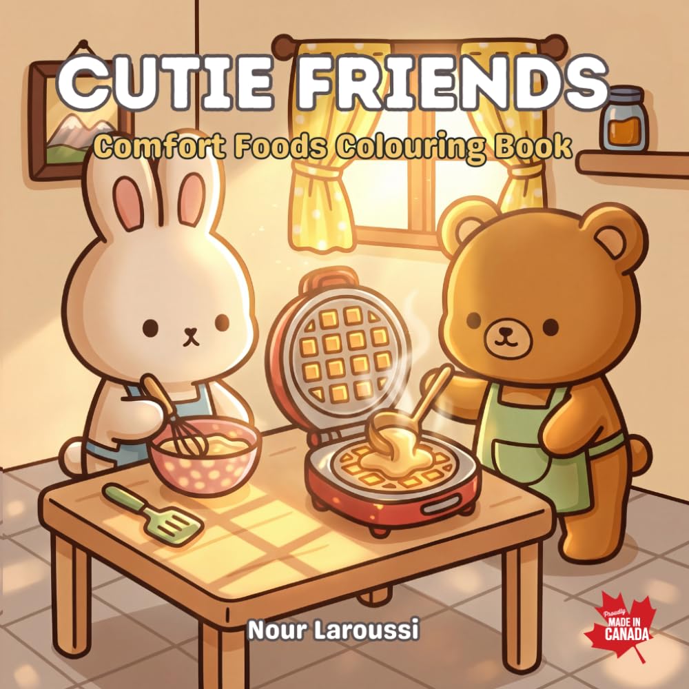 Cutie Friends: Fun, Simple & Easy Animal Coloring Book Food Themed