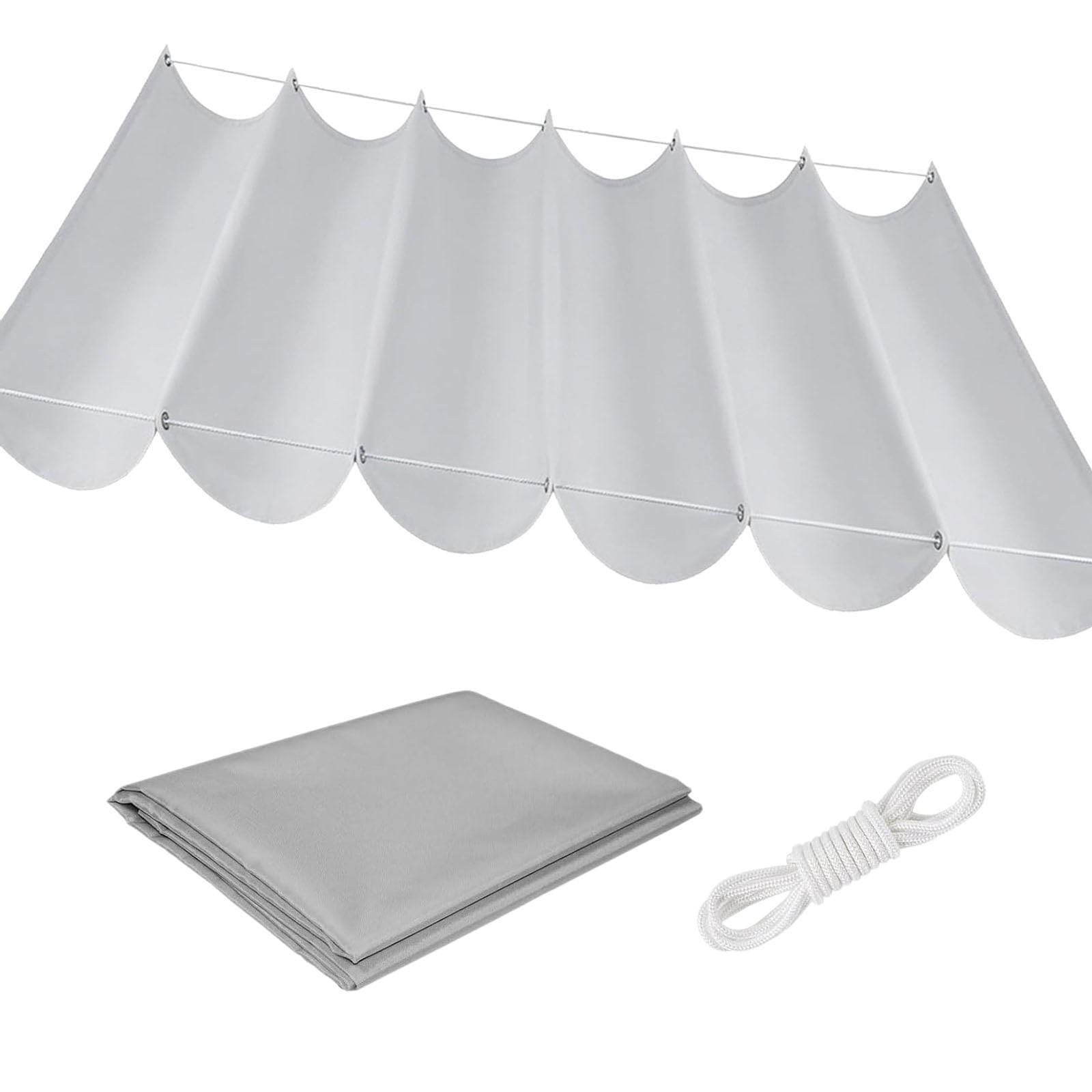 Voile d'ombrage rectangulaire imperméable et rétractable contre le vent 50x1000cm