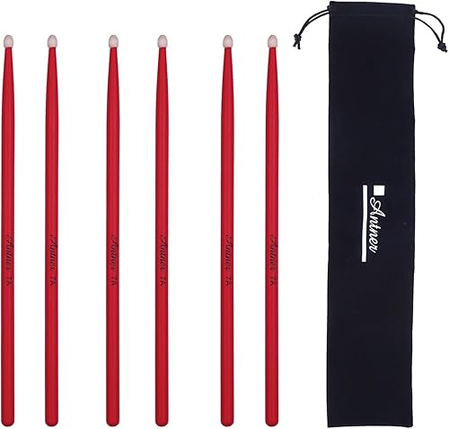 Miniatura 8 de Antner 3 pares de baquetas de madera de arce 7A para niños y principiantes