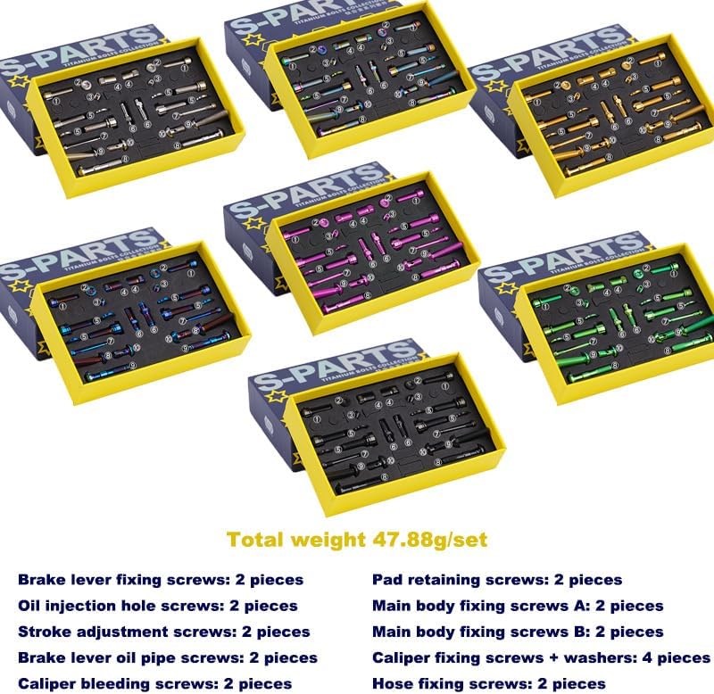 Titanium Alloy Mountain Bike Kit Screws for Shimano XT M8100M7100 Gear and Brake Sets