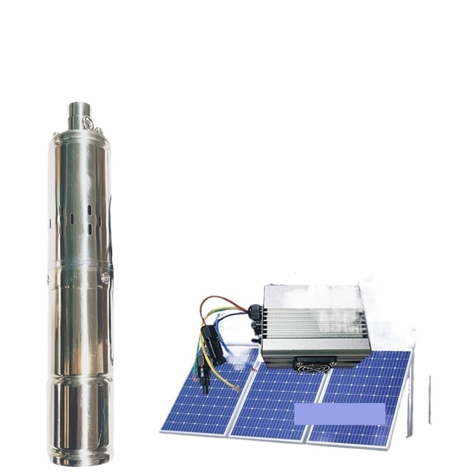 Solar water pump High Pressure Submersible 1HP 750W DC96V Well Pump MPPT Controller 3 inch screw Bomba Livestock Irrigation(3V)