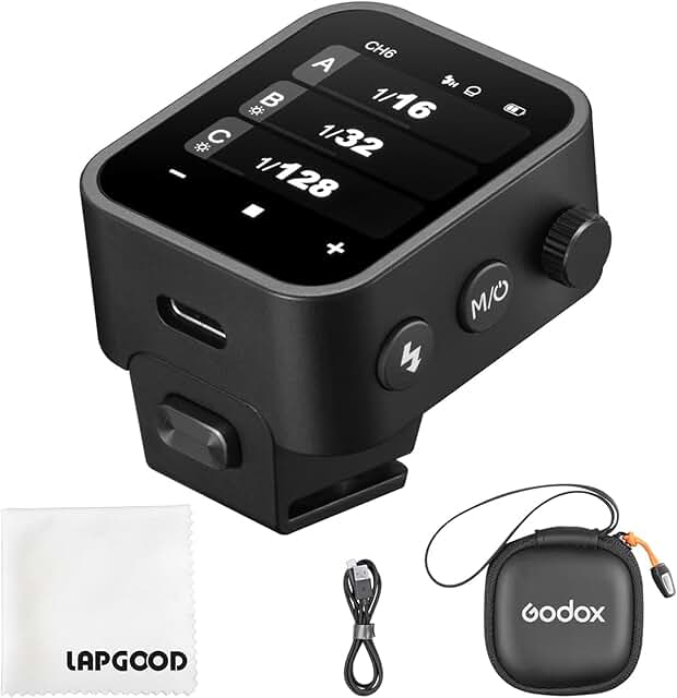 Godox X3-C Kamerablitz Blitzauslöser, X3C 2.4GHz Wireless Flash Trigger mit OLED-Touchscreen,TCM,Integrierter Lithium-Akku...
