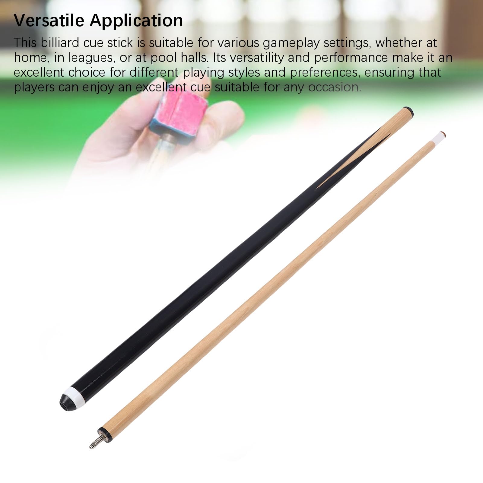 Dilwe Basen Cue Stick, Przenośna Dwuczęściowa Konstrukcja, Precyzyjna Inżynieria Stożka dla Dokładnych Strajków, Konstrukcja Przyczepności Komfortowej, Materiały Premium do Trwałej Wydajności,