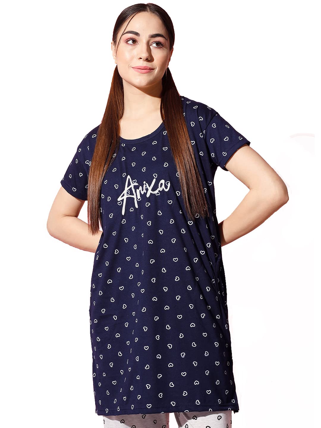 trendy world Women T-Shirt Soft Collar Sleepwear Button Down T-Shirt Set of 1-picture-33