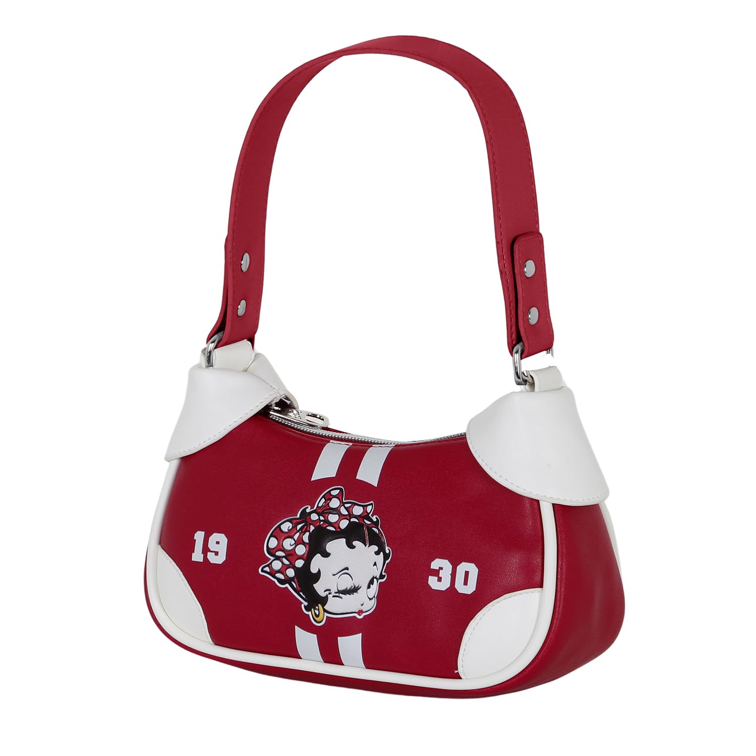 Betty Boop Varsity-Fancy Casual Bag, Burgundy, 21.5 x 14.5 cm