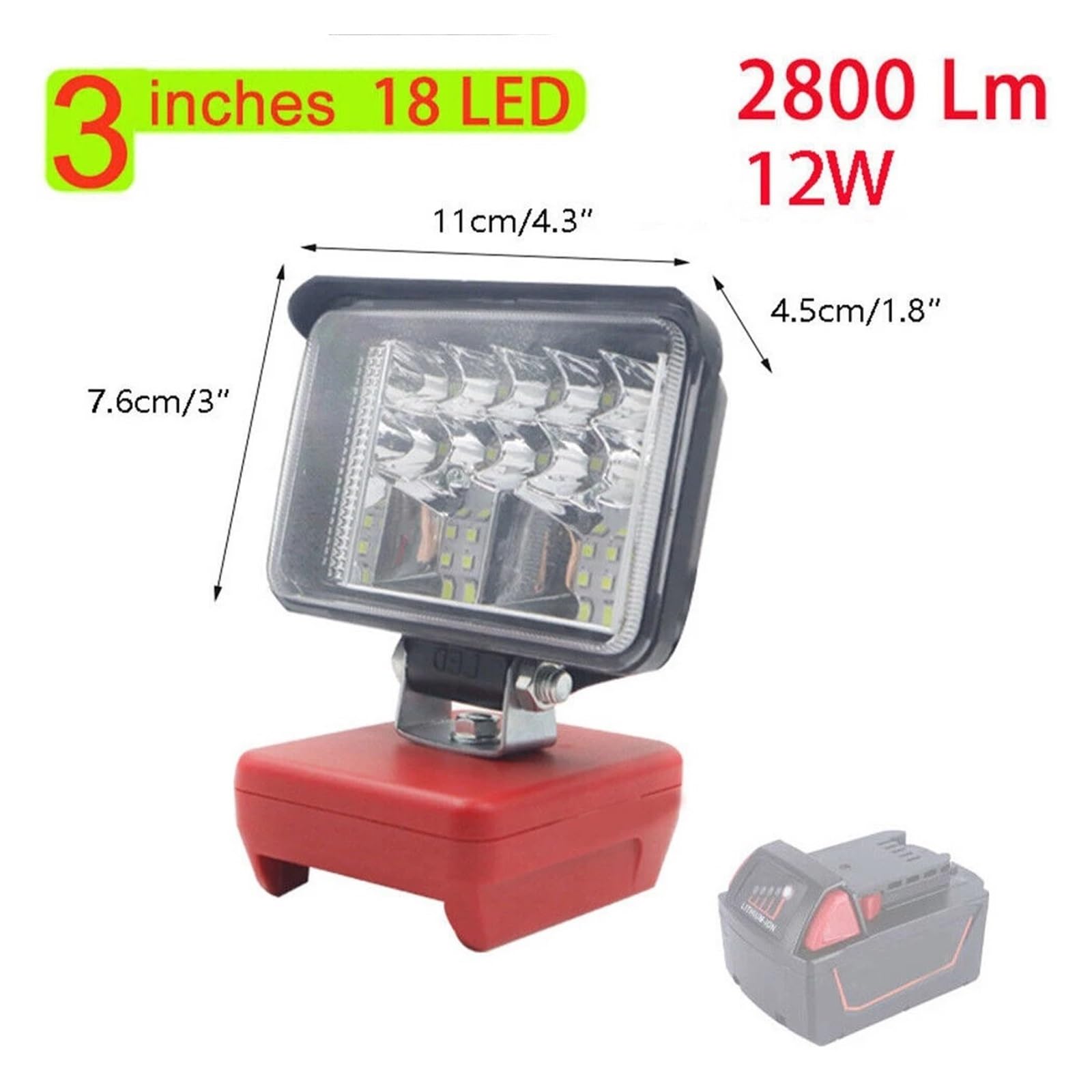 LED-Arbeitsleuchte, 7,6 Cm, Taschenlampe, Tragbar, Notfall-Flutlicht, Camping-Lampe, Scheinwerfer Flexible Installation