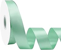 Vista 65 de Cinta de satén rosa polvoriento de doble cara, 3/8 pulgadas x 50 yardas, cintas de poliéster rosa polvoriento para envolver regalos, cinta de tela