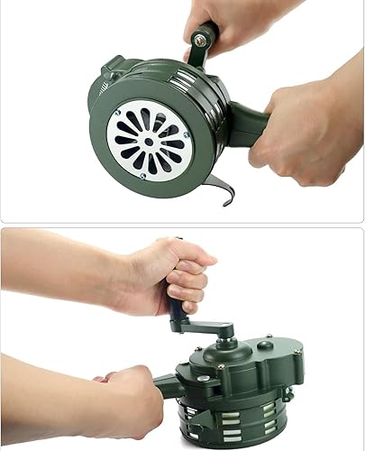 Miniatura 6 de FTVOGUE Hand Crank Siren Horn 110dB Loud Emergency Safety Alarm Manual Portable for Factories Schools Outdoor Emergency Situations