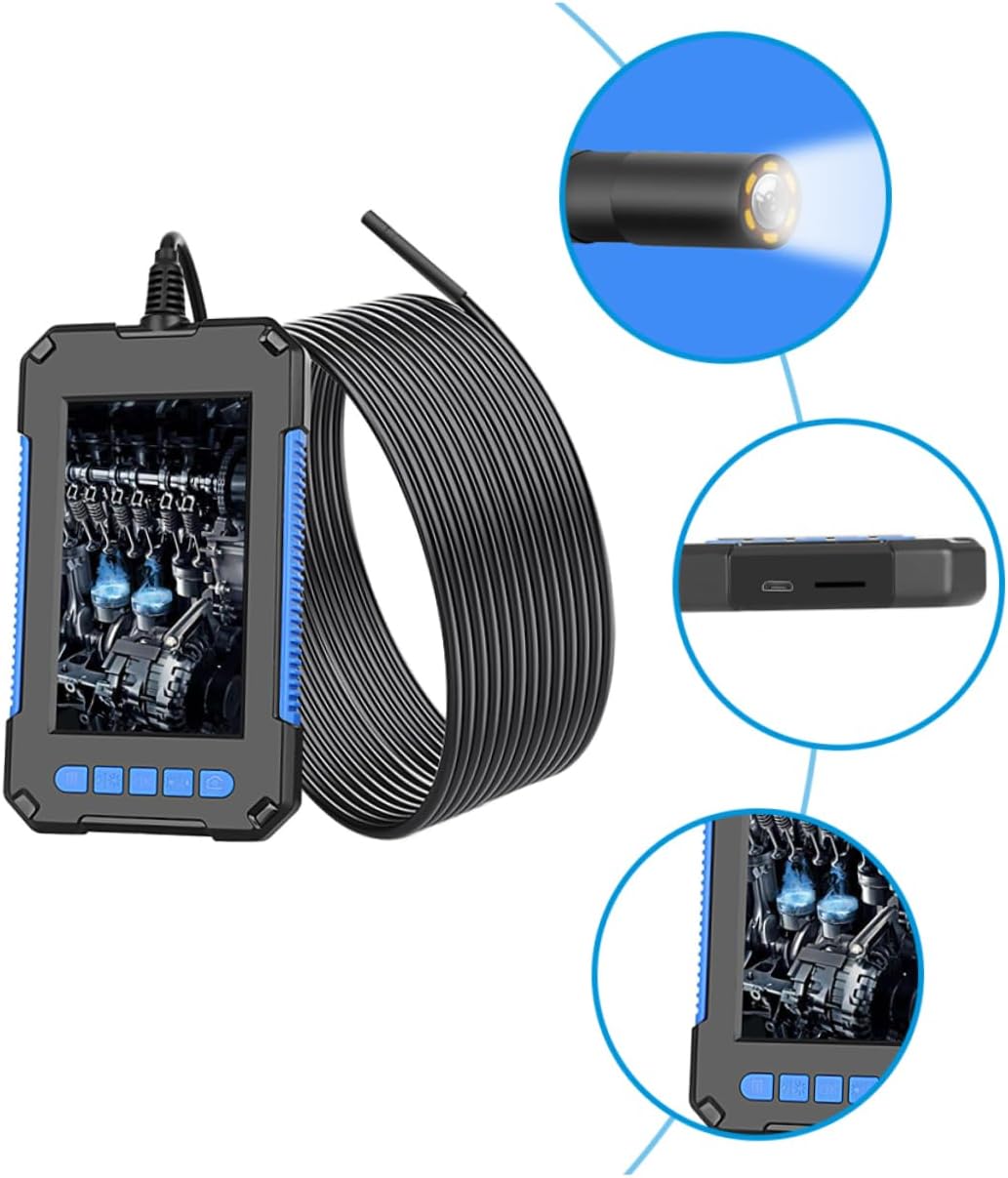 1set Industrial Digital Borescope Screen Inspection for Automotive Maintenance and Display Led Lights