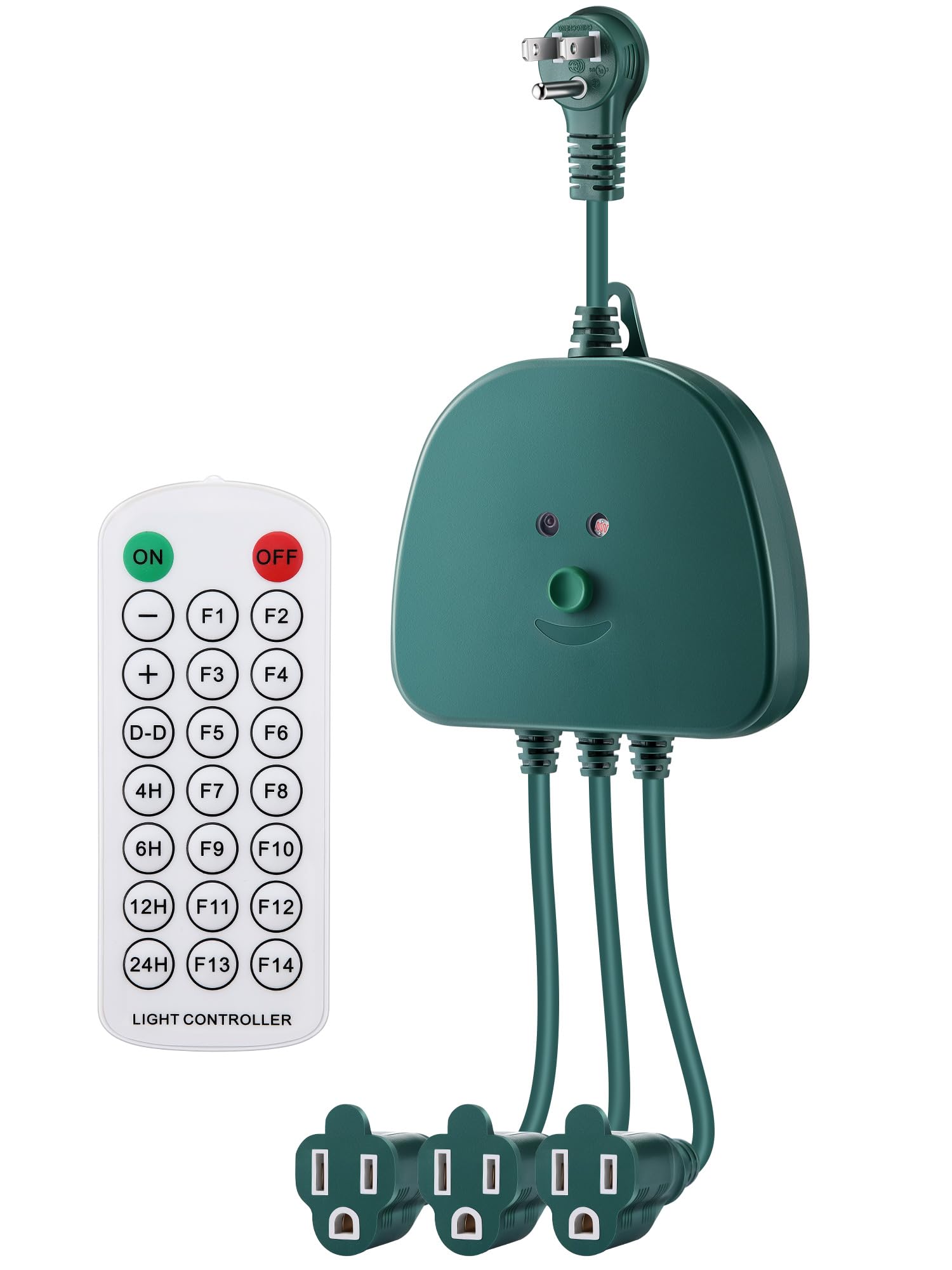 Photo 1 of Gulfmew Christmas Light Controller with Remote, Create Dazzling Lighting Displays with Multiple Functions, Timer, Dusk to Dawn Sensor, Adjust Speed for Holiday Xmas Lights(3 Channel, 14 Functions)