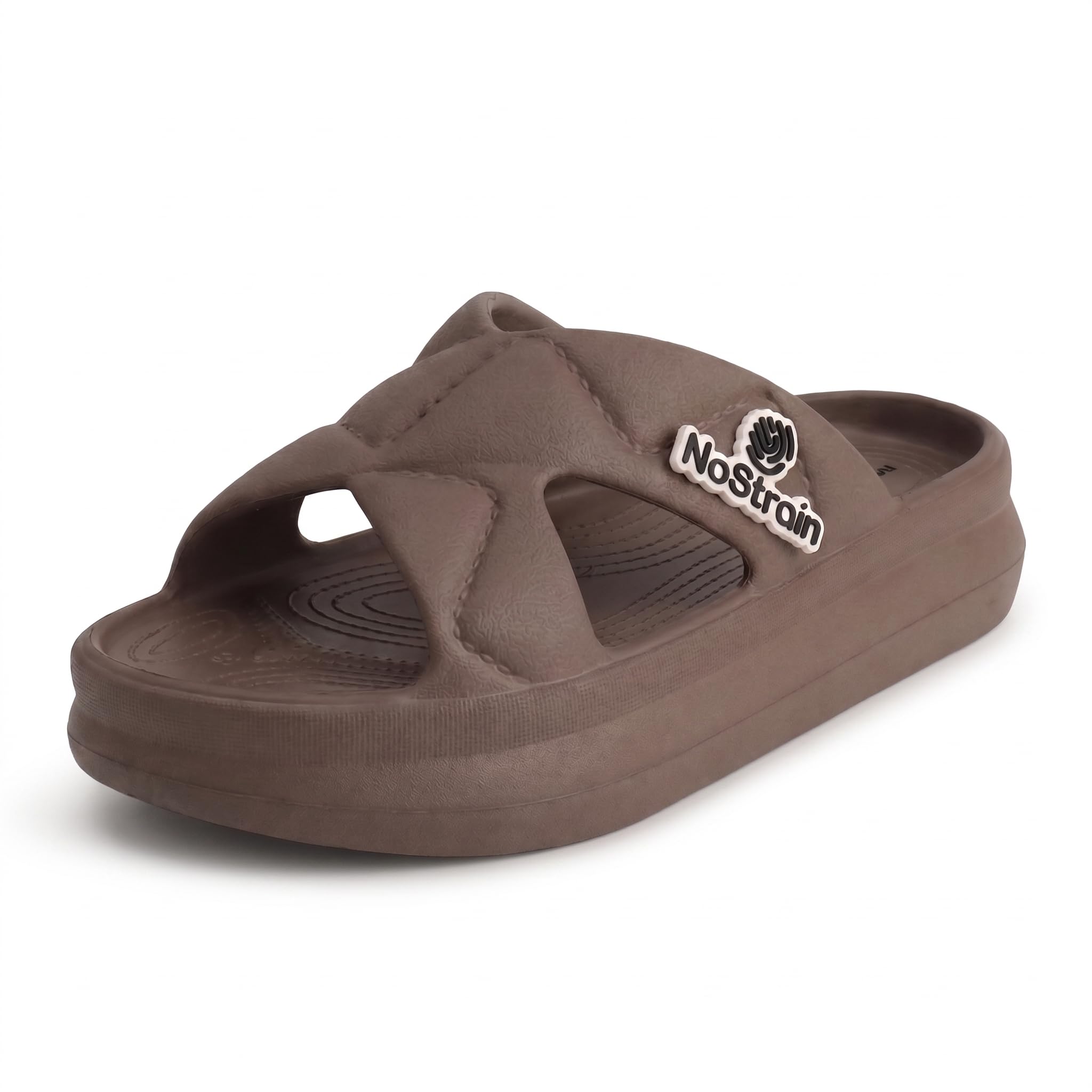 Women's Waterproof Cross Strap Sandals | Cushioned Soft Sole | Non-Slip EVA Slip-On Sandals-image-14