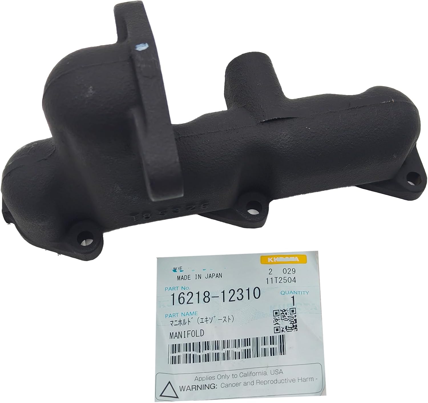 Exhaust Manifold 16218-12310 1621812310 DJCXYSM Compatible with Kubota Engine D1105 D1005 D905 D1305 Mower F2260 F2560 ZD28 ZD25F