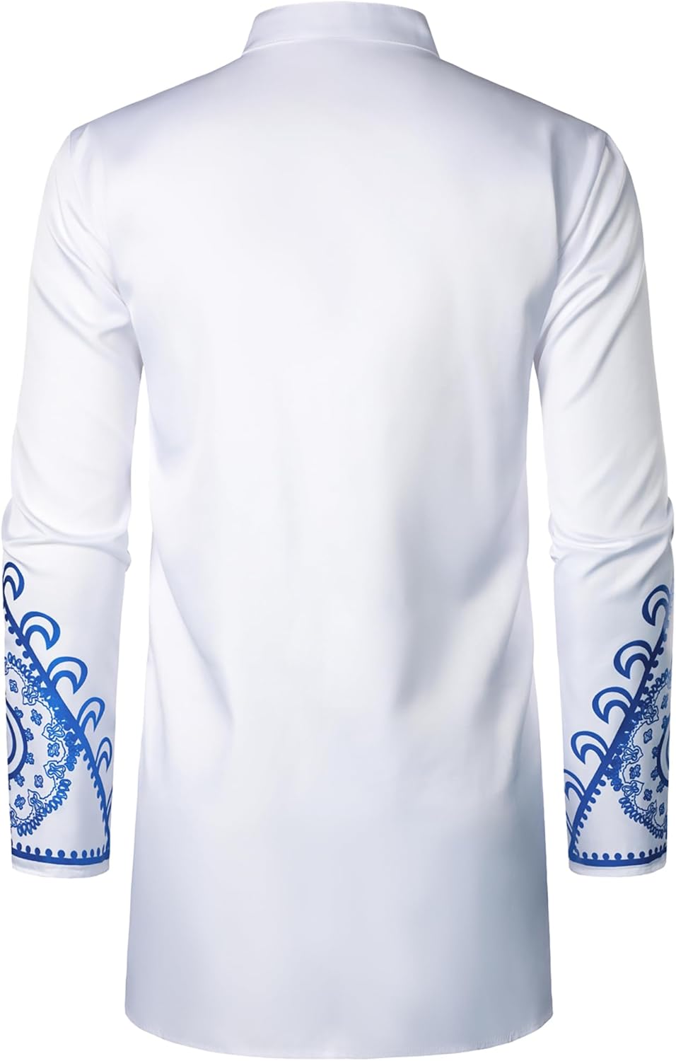 ZEROYAA Men's Africa Suit Long Sleeve Print Dashiki and Pants Outfit Traditional 2 Piece Set - Image 3