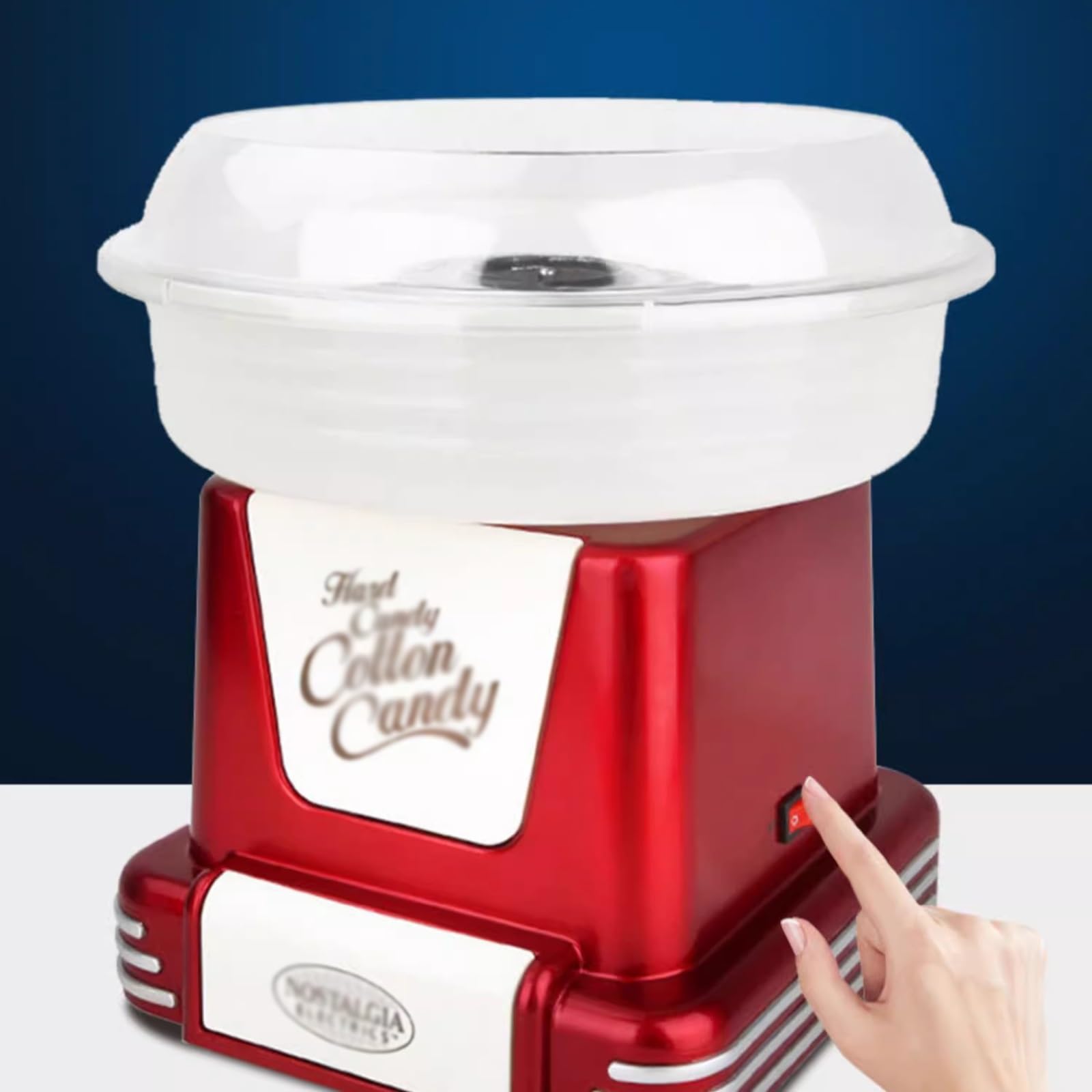 Máquinas para hacer algodón de azúcar Máquina comercial totalmente automática de algodón de azúcar for el hogar de los niños, pequeña Mini máquina de algodón de azúcar Máquina para hacer algodón de az