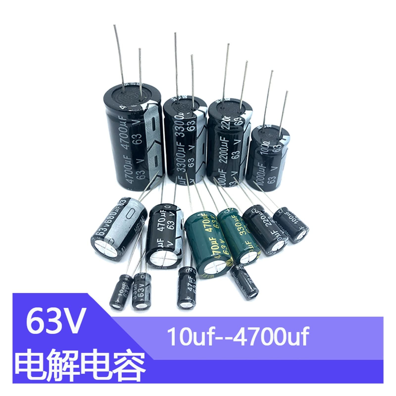Condensadores electrolíticos (Size : HF63v470uf 10pcs)