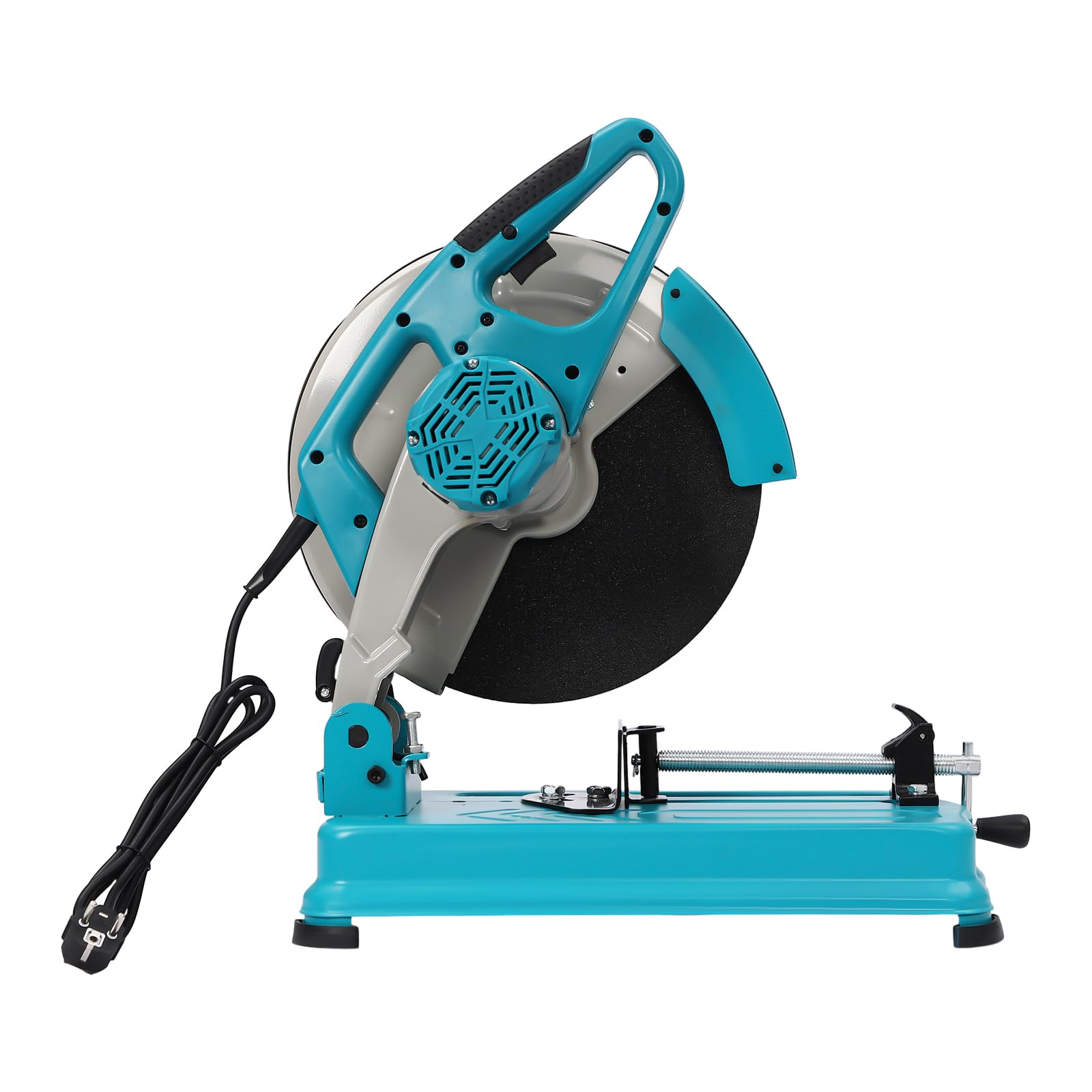 Sega da taglio in metallo, 2800 W, 3800 giri/min, con angolo di taglio (0-45°), per ferro angolare, acciaio, acciaio e profili in alluminio, blu