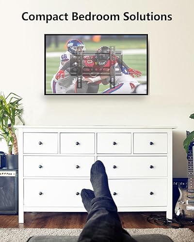 Miniatura 7 de Nuyoah Soporte de pared para TV de perfil bajo fijo para televisores de pantalla plana de 14 a 43 pulgadas y monitores de hasta 55 libras, soporte