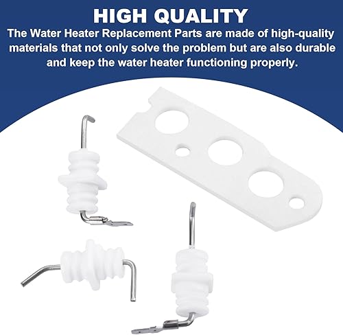 Miniatura 3 de Aillsa Kit de electrodos de varilla de llama piezas de repuesto para calentador de agua 104000192-K se adapta a Rinnai R75 y R94 piezas de