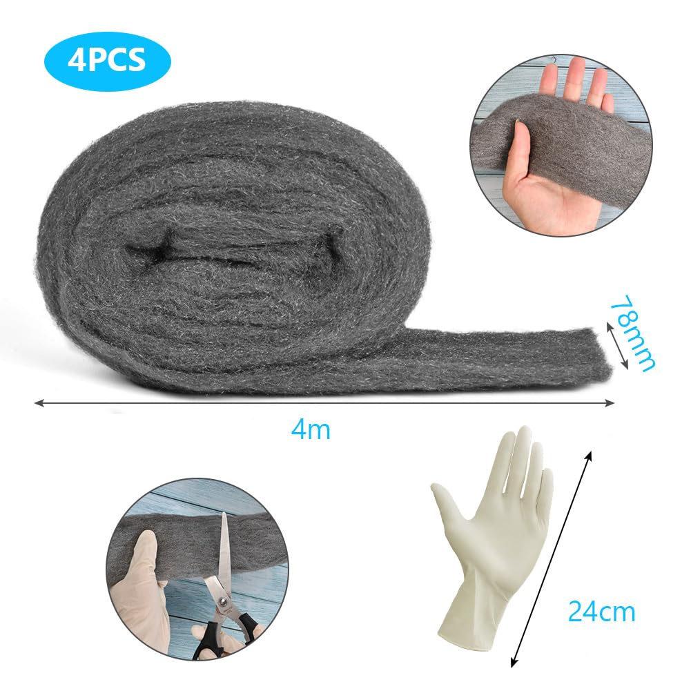 Lana Di Acciaio Inossidabile Extrafine - 150g | Per Levigare E Lucidare | Ideale Per Legni Tannici - Foto 6