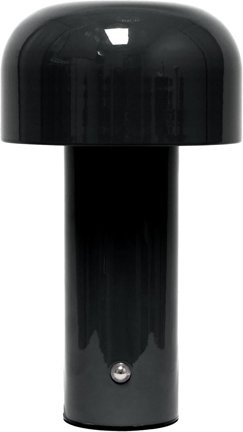 Simple Designs Mushroom Magic LED Table Lamp, Black (LD1070-BLK)