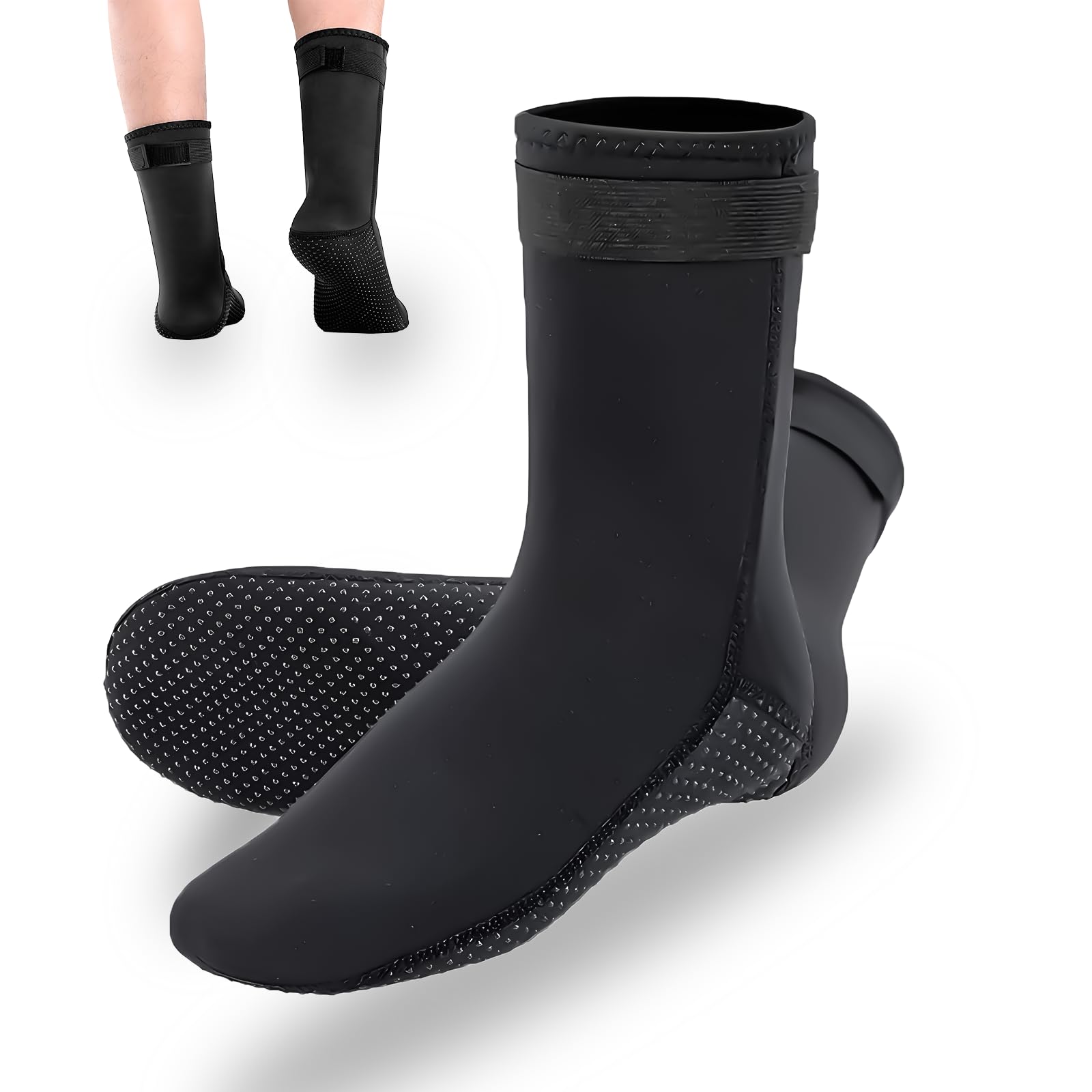 Beach Socks, Multifunctional Diving Socks, Thickened To Prevent Scratching,Can Be Used With Fins, Unisex, Suitable For Outdoor Diving, Beach, Yoga, Etc. (Female shoe size?10/Men's shoe size:7-8)