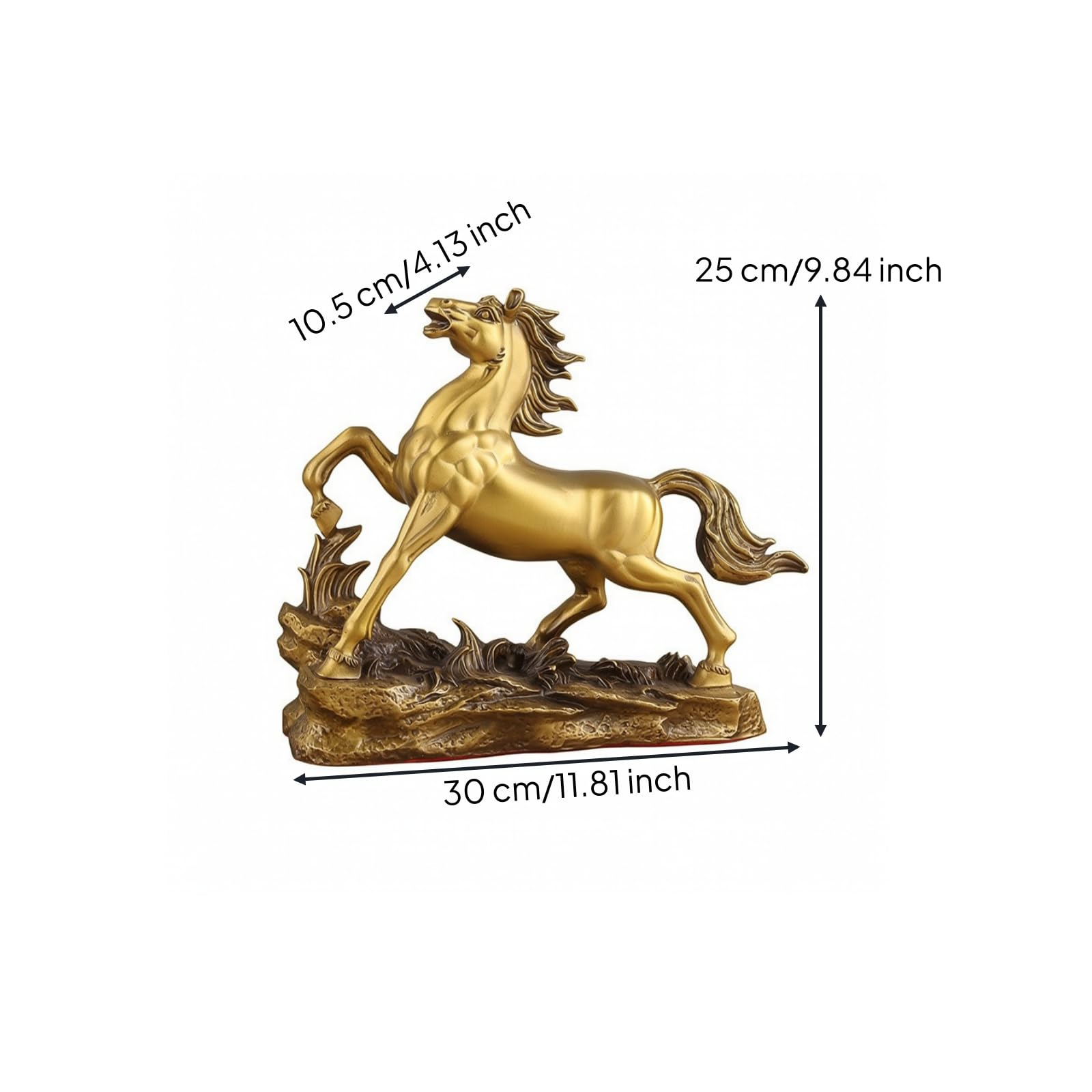 Figura Bañado en Oro Adorno Mesa | Resistente, Estatuilla, Clásico, para Recibidor, 30CM