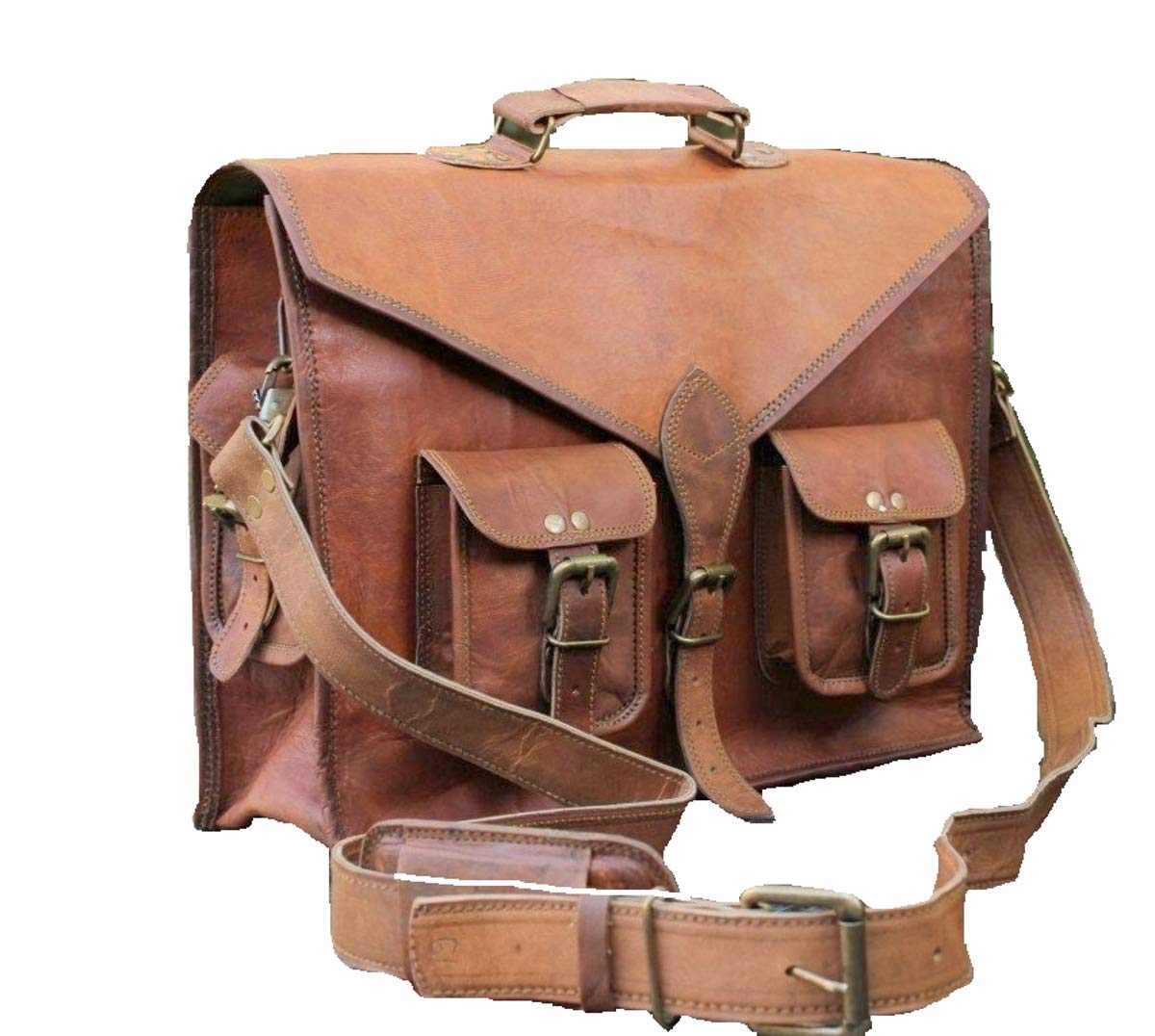 Purpledip Stylish Executive Bag - Half Flap Satchel Style for Office, Laptop, or Outdoors (Lbag04)