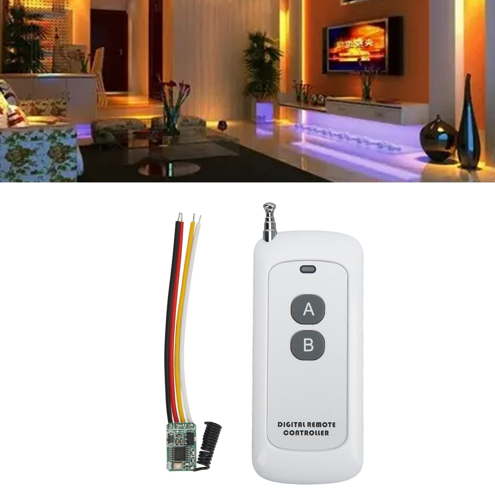DC3.5‑12V Digital Remote Controller Mini Remote Control Switch Digital Remote Controller Plastic for LED Strips - Image 4