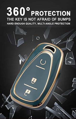 Miniatura 4 de HIBEYO Funda inteligente de TPU con 3 botones para Chevrolet Equinox Cruze Trax Malibu Verano Traverse 2016-2018 Onix Cruze Sonic Camaro Volt Bolt