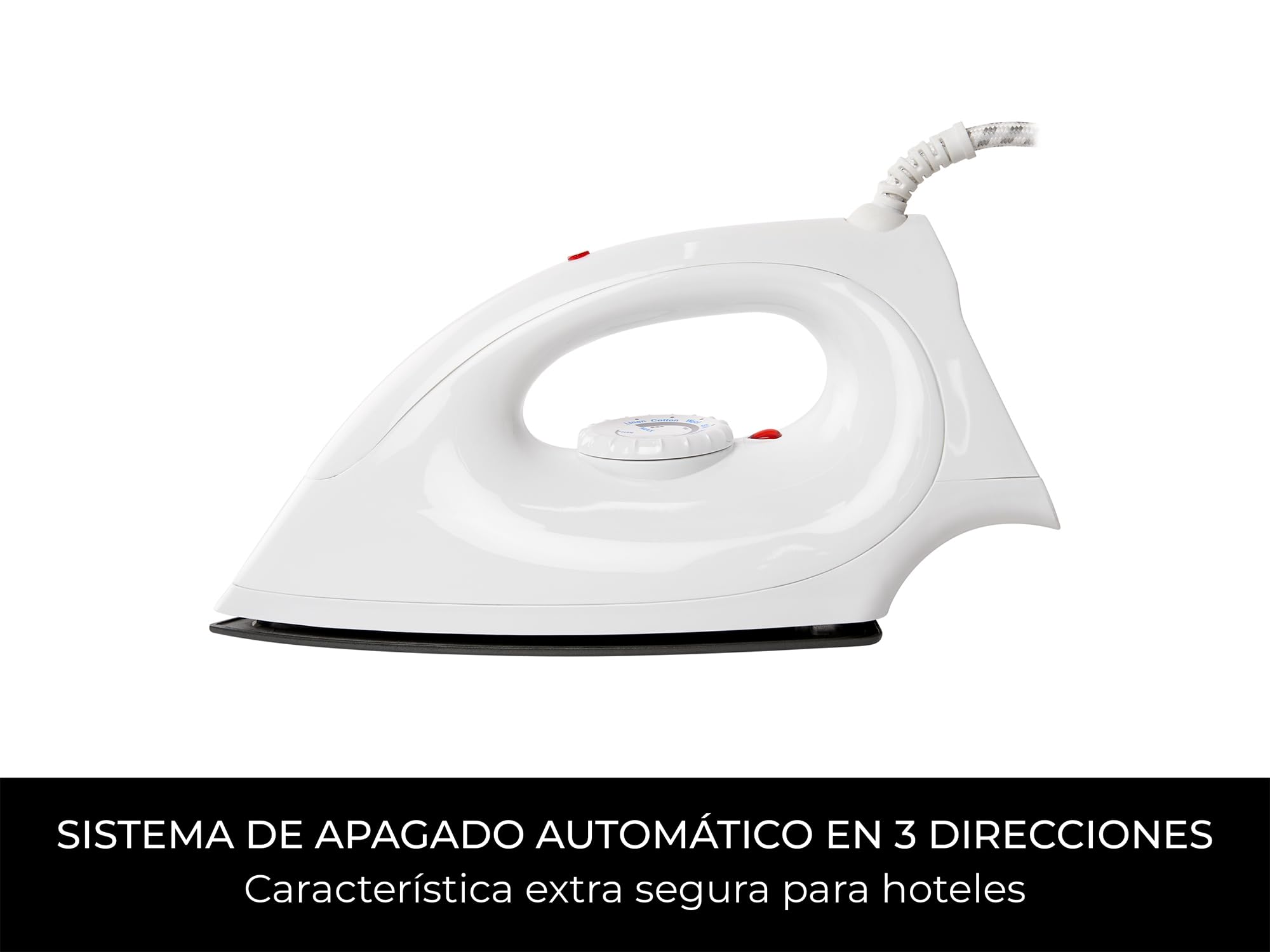 Corby Sherwood - Plancha en seco, 1200 W, color blanco, enchufe europeo